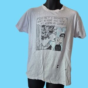 80s Graphic White T-Shirt Medium